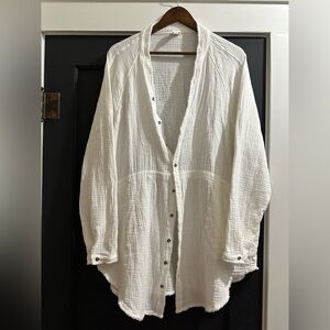 FLAWLESS Casual White Button Down Shirt